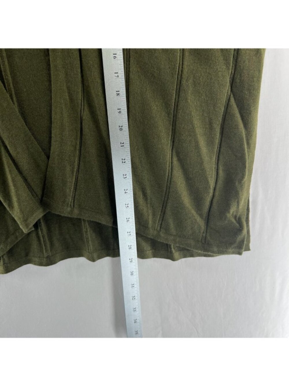 LOFT Open Front Poncho Cardigan Sweater Womens XS/S Kimono Relaxed Olive Green - Picture 7 of 9